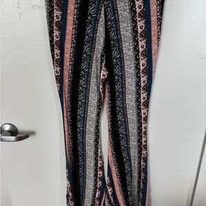 Soft flared patterned leggings